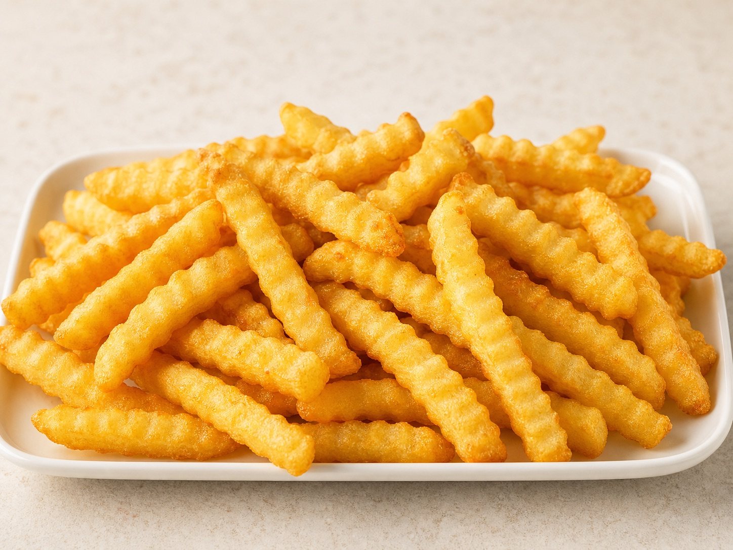 Frozen crinkle-cut fries